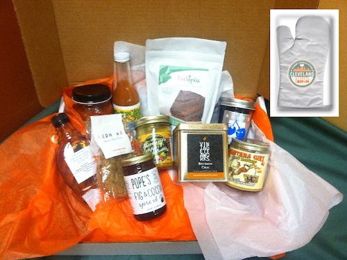 Gift box featuring specialty products of Cleveland Culinary Kitchen